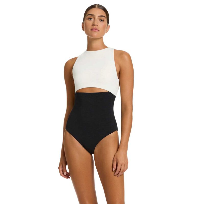Jets Cut Out High Neck 1Pce image number 0